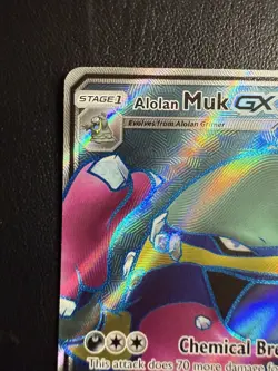 Alolan Muk GX Full Art Ultra Rare Holo Card Burning Shadows 138/147 NM - Image 4