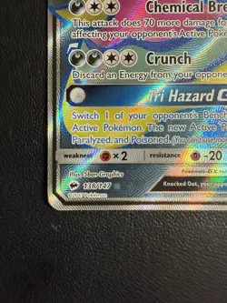 Alolan Muk GX Full Art Ultra Rare Holo Card Burning Shadows 138/147 NM - Image 5