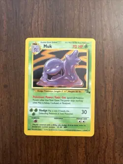 Pokemon TCG Muk Holo Rare 13/62 Fossil 1999 Unlimited Card -NM - Image 1