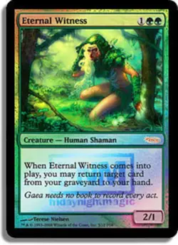 MTG Eternal Witness - Foil FNM 2008, Heavy Play, English Promo: FNM - Image 1