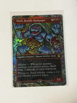 Slash, Reptile Rampager 208 - NM Borderless FOIL - Teenage Mutant Ninja Turtles - Image 1