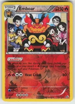 Emboar Reverse Holo Holo Rare Legendary Treasures 27/113 Pokemon - Image 1