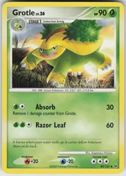 Pokemon Grotle 49/127 Platinum Uncommon NM - Image 1