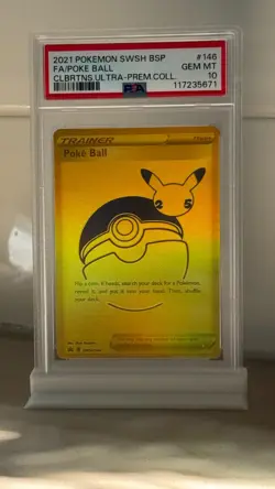 PSA 10 💎 2021 Pokemon SWSH Poke Ball BLACK STAR PROMO CELEBRATIONS UPC #146 - Image 2