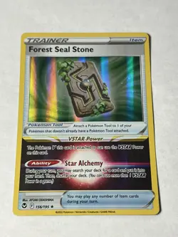 Pokemon TCG Forest Seal Stone Silver Tempest 156/195 Holo Rare Near Mint NM - Image 1
