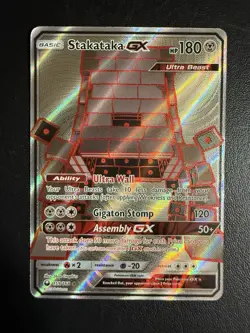 Pokemon TCG Stakataka GX 159/168 SM Celestial Storm Full Art Holo NM - Image 1