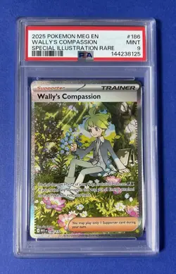 2025 Pokemon MEG EN Wally’s Compassion Special Illustration Rare #186 PSA 9 MINT - Image 1