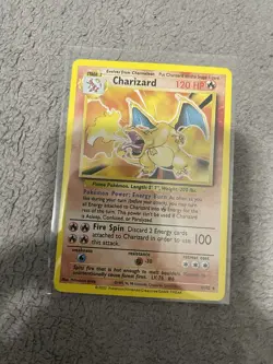Pokemon Charizard 004/102 Base Set Holo Rare 120 HP Stage 2 Mitsuhiro Arita - Image 3
