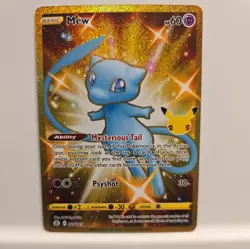 Pokemon TCG Mew Celebrations Gold Foil Secret Rare 025/025 Full Art - Image 1