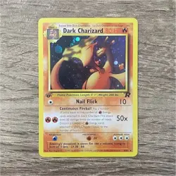 Pokemon Dark Charizard 4/82 Team Rocket Holo Rare 1st Edition 80 HP English - Image 1