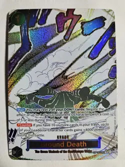 One Piece - Ground Death OP14-096 (R) Alt Art The Azure Sea's Seven Manga Event - Image 1