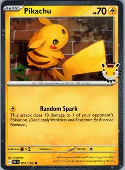 Pikachu (Pokemon Day 2026) 051/162 Common Miscellaneous Cards & Products NM - Image 1