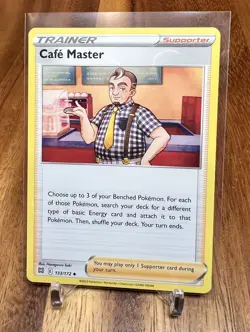 Cafe Master 133/172 Brilliant Stars Pokemon Trainer Card NM - Image 1