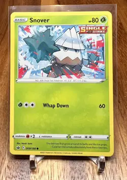 Snover 009/198 Non Holo Common Chilling Reign Pokemon Card NM - Image 1