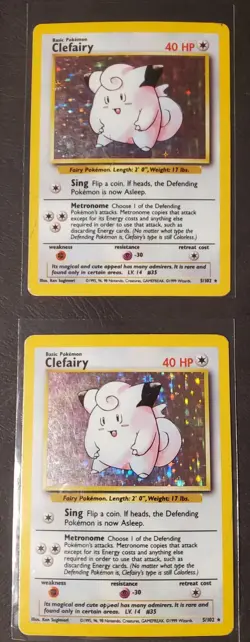 Pokemon TCG | Clefairy 005/102 Base Set Holo (2 cards, See Desc.) - Image 1