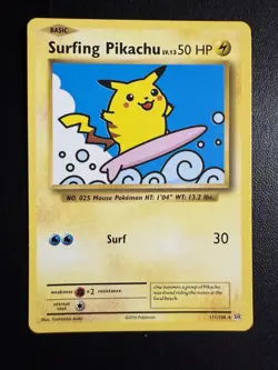 Pokemon Pikachu TCG Surfing Evolutions Card 111/108 Regular Secret Rare NM - Image 1