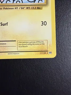 Pokemon Pikachu TCG Surfing Evolutions Card 111/108 Regular Secret Rare NM - Image 2