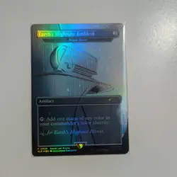 MTG Earth's Mightiest Emblem Arcane Signet Secret Lair x Marvel Rainbow Foil - Image 1