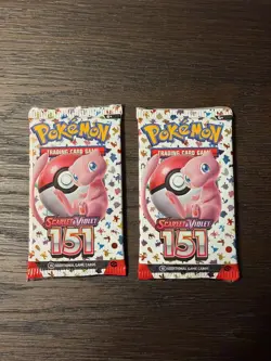 Pokemon TCG 2-Pack Lot Scarlet & Violet 151 Sealed Single Booster Packs - Image 1
