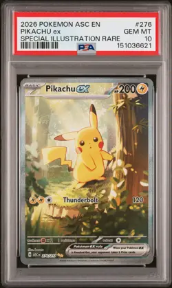 2026 POKEMON ASC EN-ASCENDED HEROES SPECIAL ILLUSTRATION RARE PIKACHU EX PSA 10 - Image 1