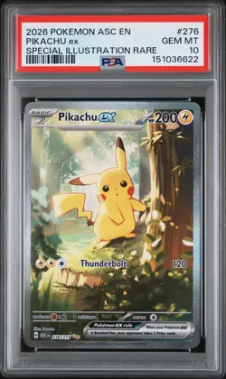2026 POKEMON ASC EN-ASCENDED HEROES SPECIAL ILLUSTRATION RARE PIKACHU EX PSA 10 - Image 3