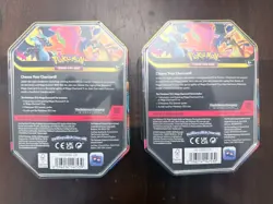 2 Pokemon TCG Mega Charizard X + Y ex Tin Bundle Sealed New - Image 2