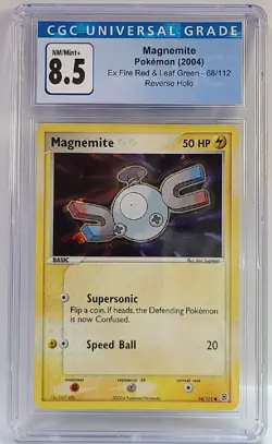 Magnemite Pokemon CGC 8.5 EX Fire Red Leaf Green Reverse Holo 68/112 Supersonic - Image 1