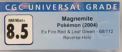 Magnemite Pokemon CGC 8.5 EX Fire Red Leaf Green Reverse Holo 68/112 Supersonic - Image 5