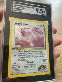 SGC 9.5 Edition Koga's Ditto 10/132 Gym Challenge Holo Pokemon Card WOTC Mint - Image 5