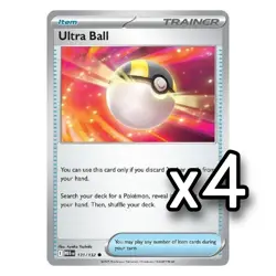 x4 Ultra Ball 131 /132 - Mega Evolution - Pokemon - NM/M English - Image 1