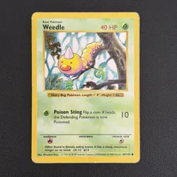 Pokemon TCG Weedle (Base Set Shadowless) 69/102 Common - HP - Image 1