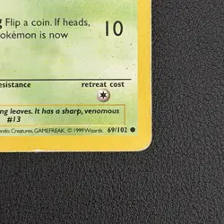 Pokemon TCG Weedle (Base Set Shadowless) 69/102 Common - HP - Image 2