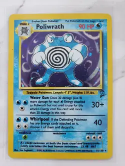 Poliwrath 015/130 Base Set 2 Holo MP Pokemon TCG - Image 1