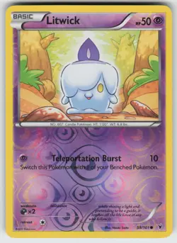 Litwick (58) Reverse Holo Common Noble Victories 58/101 Pokemon - Image 1