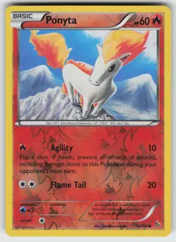 Ponyta Reverse Holo Common XY - Flashfire 14/106 Pokemon - Image 1