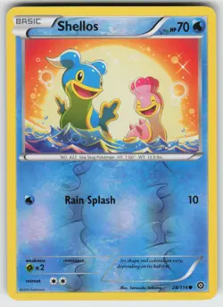 Shellos Reverse Holo Common XY - Steam Siege 28/114 Pokemon - Image 1