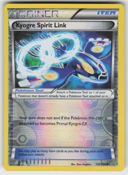 Kyogre Spirit Link Reverse Holo Uncommon XY - Primal Clash 132/160 Pokemon - Image 1