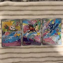 Pokemon 2026 First Partner Illustration Collection Series 1 Promos Set 43-45 NM - Image 1