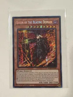 Yugioh! Queen of the Blazing Domain MP25-EN147 Prismatic Secret Rare NM 1st Ed - Image 1