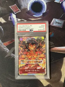 PSA 10 2022 One Piece OP01-024 Monkey D Luffy Alt Art Romance Dawn Japanese - Image 1