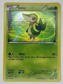 Snivy 2011 Black And White Empty Pokemon Tin + Promo Holo Card - Image 2