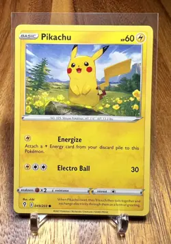 Pikachu 049/203 Non Holo Evolving Skies Pokemon Card NM - Image 1