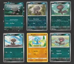 Paldean Wooper Pokemon Card Collection 6 English Cards Rare Reverse Holo Cosmos - Image 1