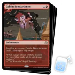 GOBLIN BOMBARDMENT X4 Wilds Of Eldraine: Enchanting Tales WOT Magic MTG CARD - Image 1