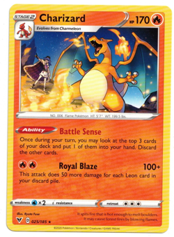 Pokemon Card: Charizard 025/185 Vivid Voltage Rare! NM - Image 1