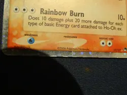 Ho-Oh Ex - 17/17 - Pokemon Pop Series 3 Holo Card HP and terrakion damaged card - Image 4