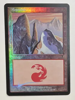 MTG MOUNTAIN (FOIL) 7th Edition (OldManMTG 003-279) - Image 1