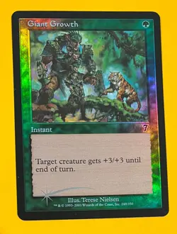 MTG GIANT GROWTH (FOIL) 7th Edition (OldManMTG 004-004) - Image 1