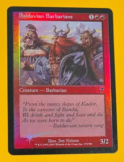 MTG BALDUVIAN BARBARIANS (FOIL) 7th Edition (OldManMTG 004-182) - Image 1