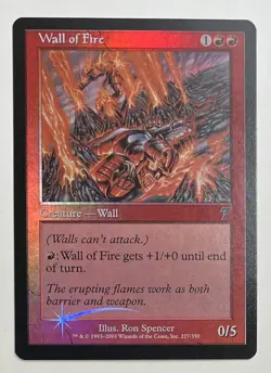 MTG WALL OF FIRE (FOIL) 7th Edition (OldManMTG 003-429) - Image 1